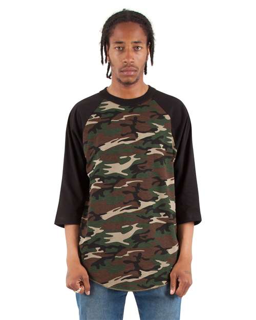 Unisex Camo Raglan Tee