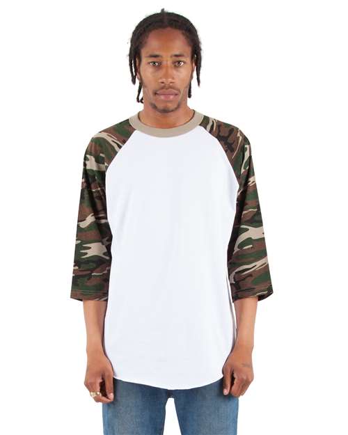 Unisex Camo Raglan Tee