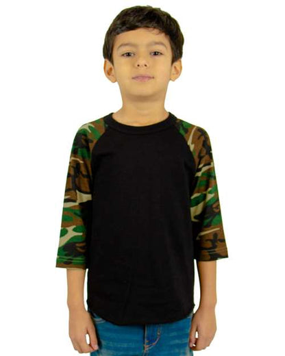 Youth Camo Raglan Tee