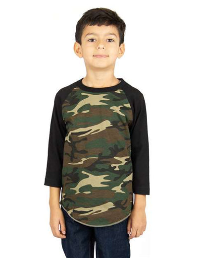 Youth Camo Raglan Tee