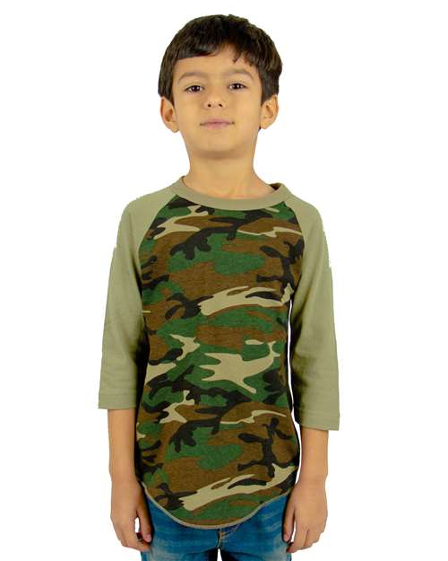 Youth Camo Raglan Tee