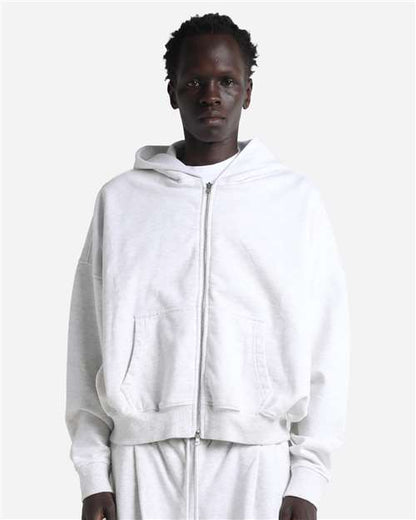 Unisex Garment-Dyed Cropped Full-Zip Hoodie Sweatshirt