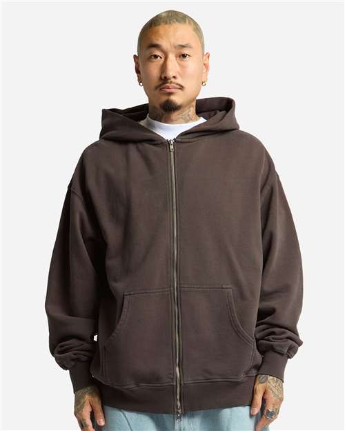 Unisex Max Heavy Garment-Dyed Full-Zip Hoodie Sweatshirt