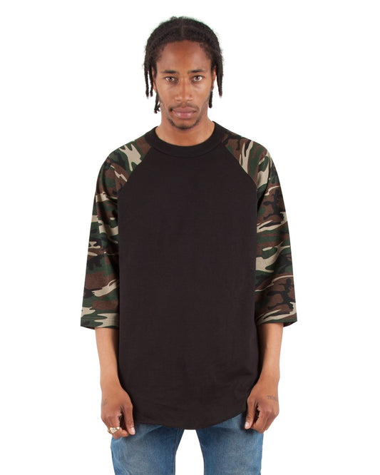 Unisex Camo Raglan Tee