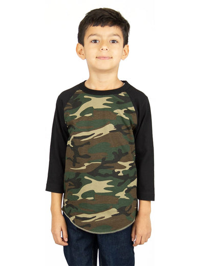 Youth Camo Raglan Tee